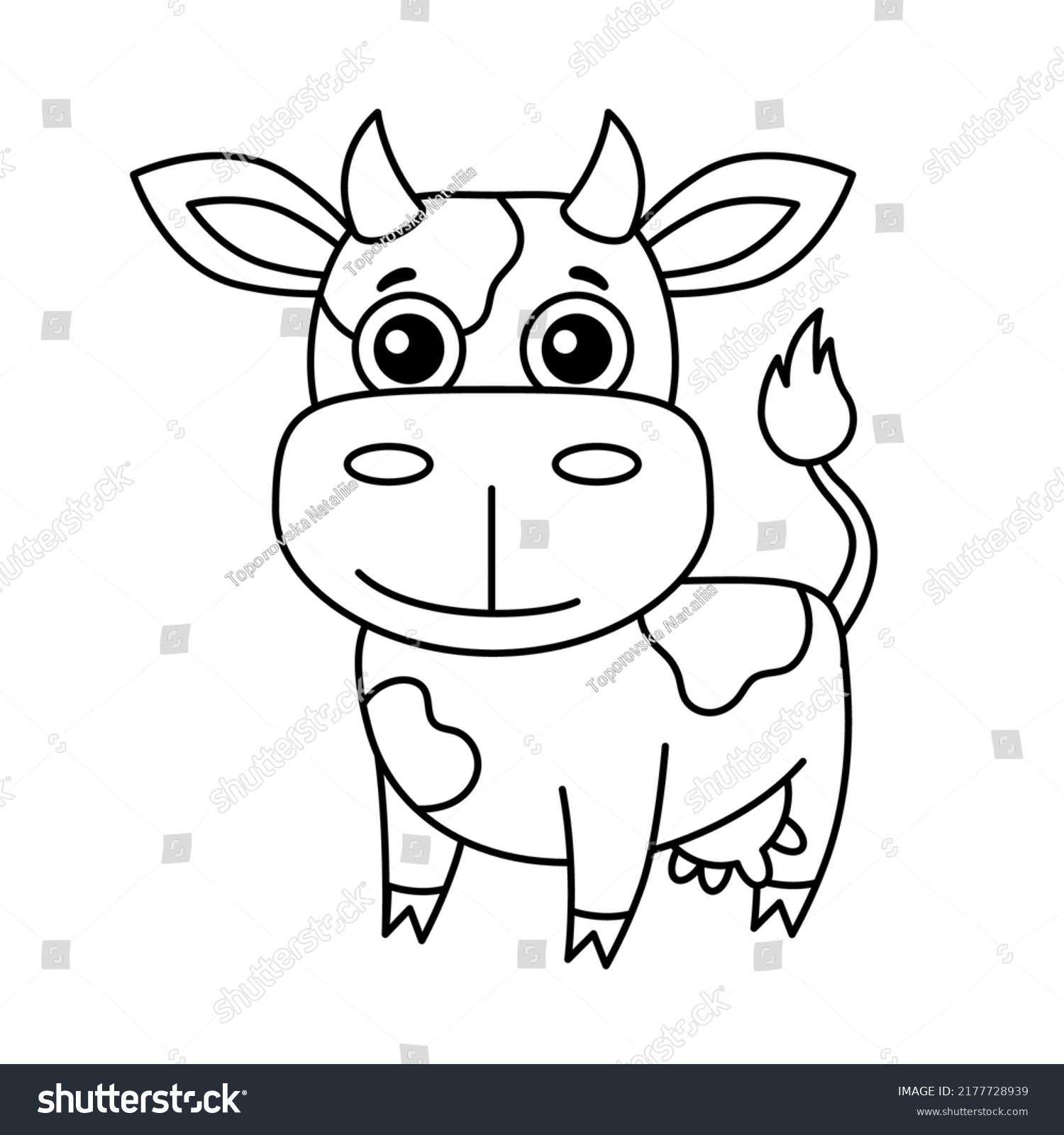 Farm Animal Children Coloring Book Funny Stock Vector (Royalty Free ...