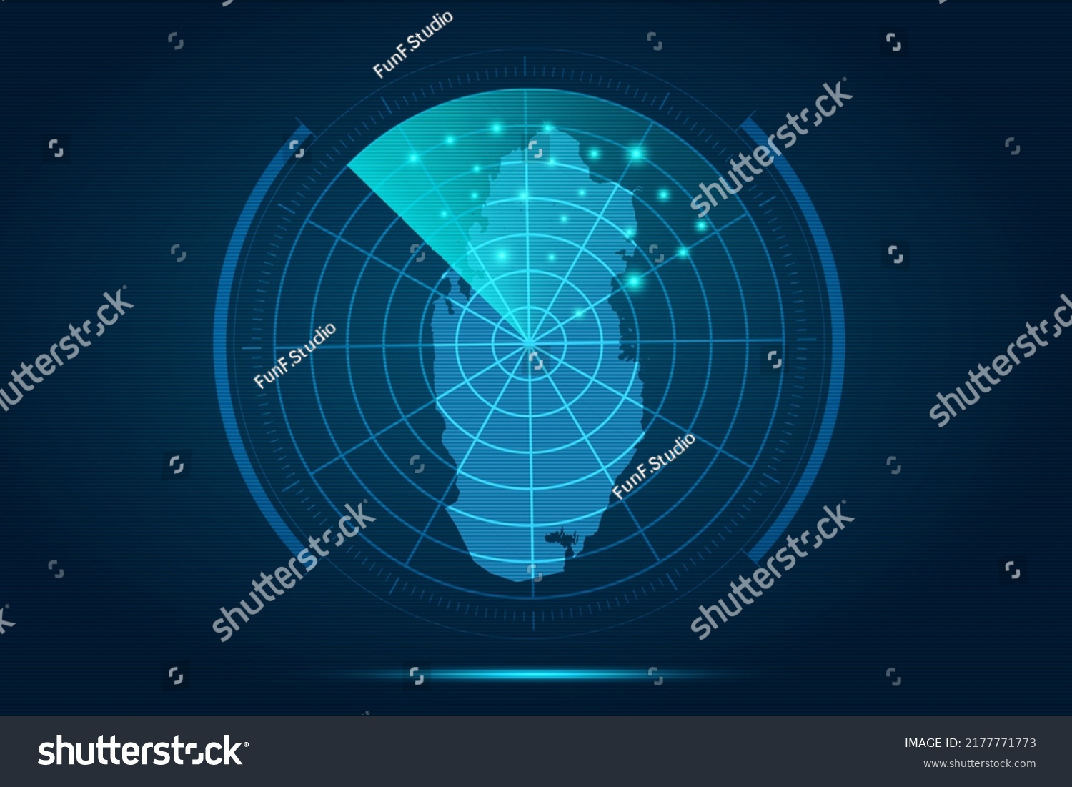 Qatar Map World Map International Vector Stock Vector Royalty Free   Stock Vector Qatar Map World Map International Vector Template With Futuristic Circle Radar Style Hud Gui Ui 2177771773 