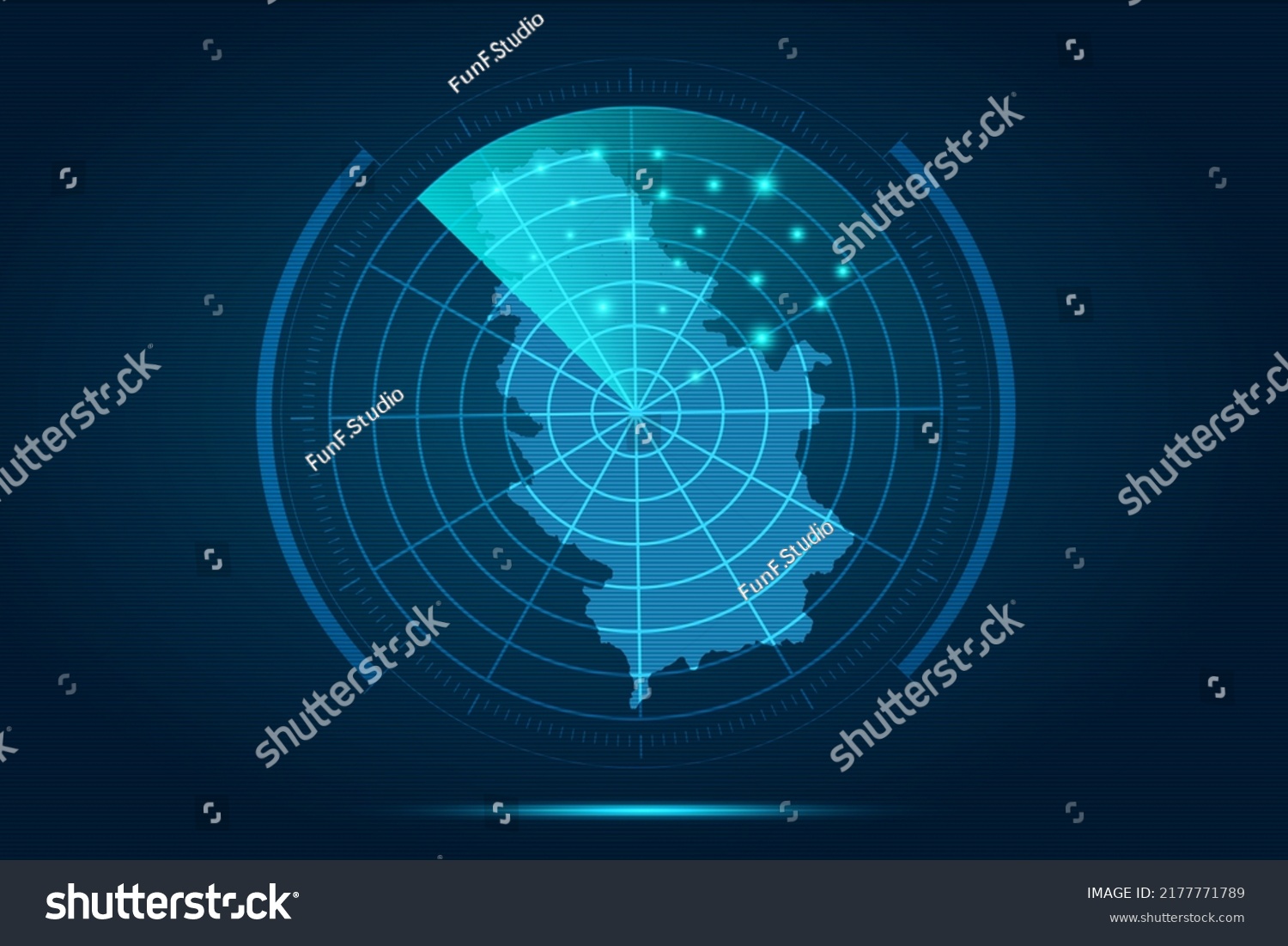 Serbia Kosovo Map World Map International Stock Vector Royalty Free   Stock Vector Serbia With Kosovo Map World Map International Vector Template With Futuristic Circle Radar Style 2177771789 