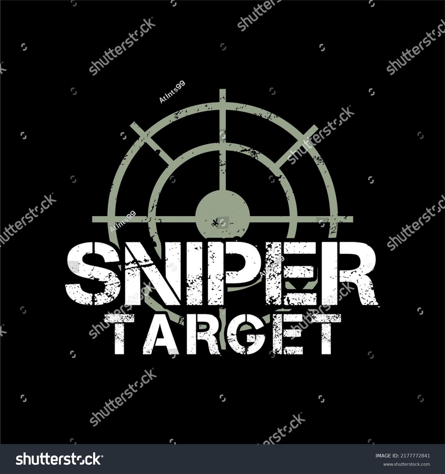 Sniper Target Typography Shooting Target Icon Stock Vector (Royalty ...