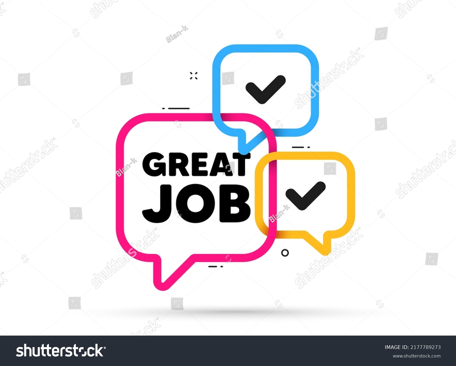 Great Job Tag Ribbon Bubble Chat Stock Vector (Royalty Free) 2177789273 ...