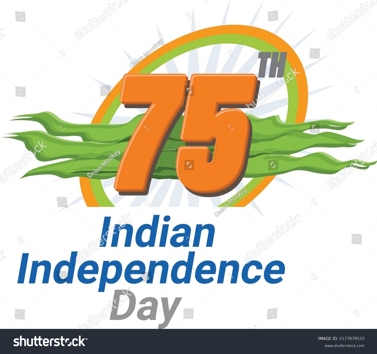 Editable Vector 75th Indian Independence Logo Stock Vector (Royalty ...