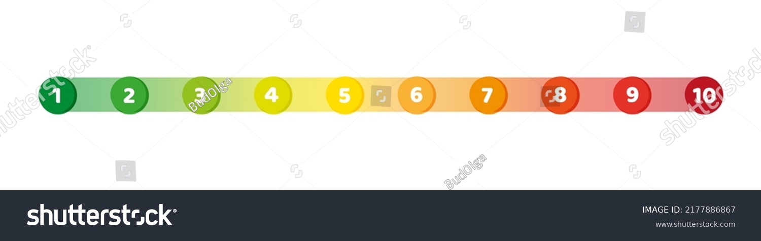 Pain Scale Vector Illustration Isolated On Stock Vector (Royalty Free