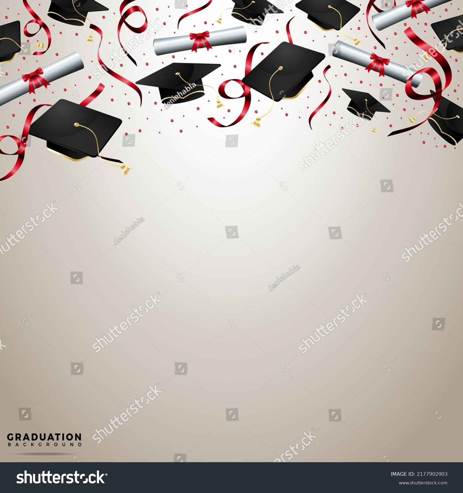 Congratulations On Your Graduation Space Area Stock Vector (Royalty ...