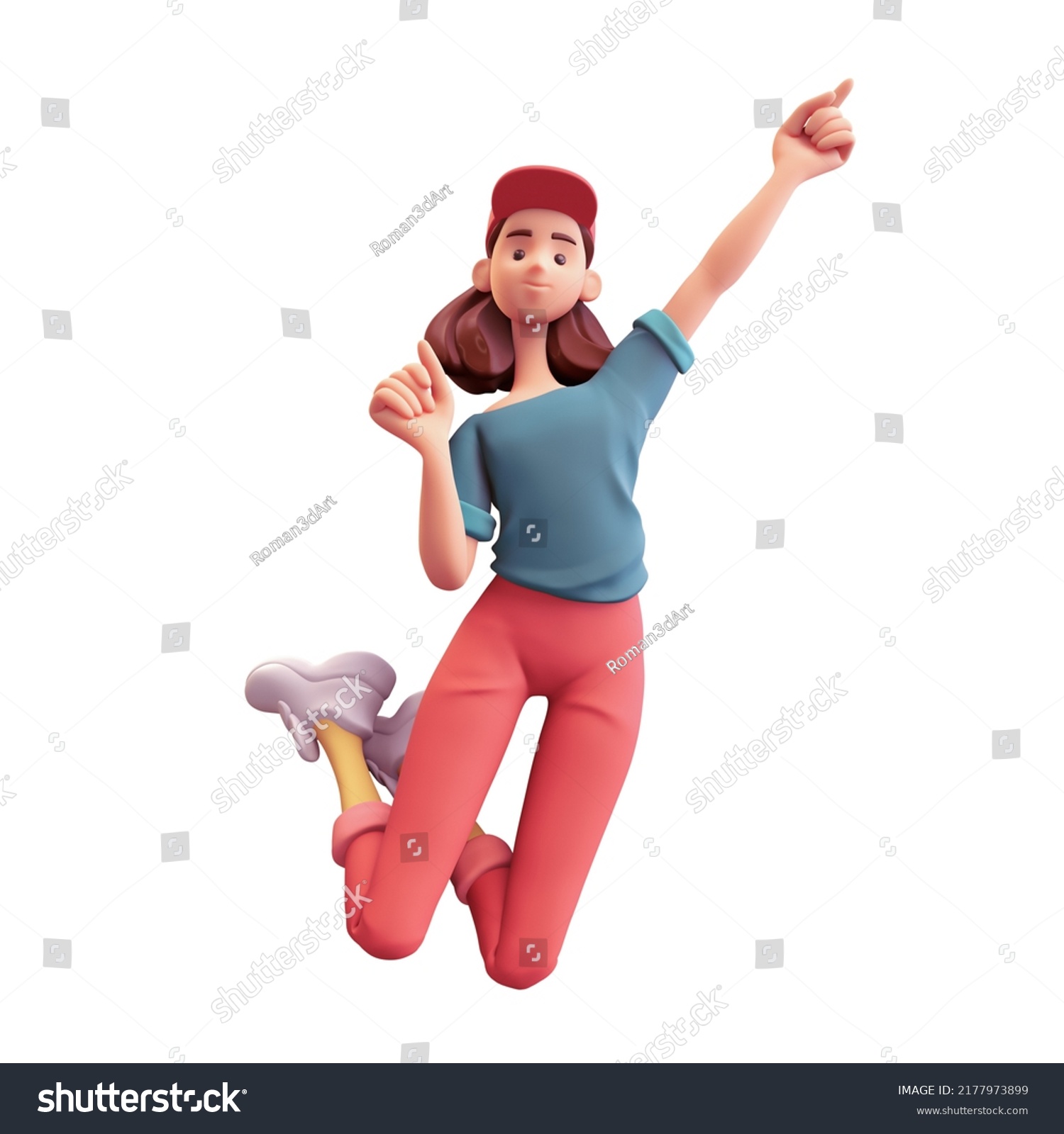 Excited Funny Smiling Asian Kawaii Active Stock Illustration 2177973899 ...