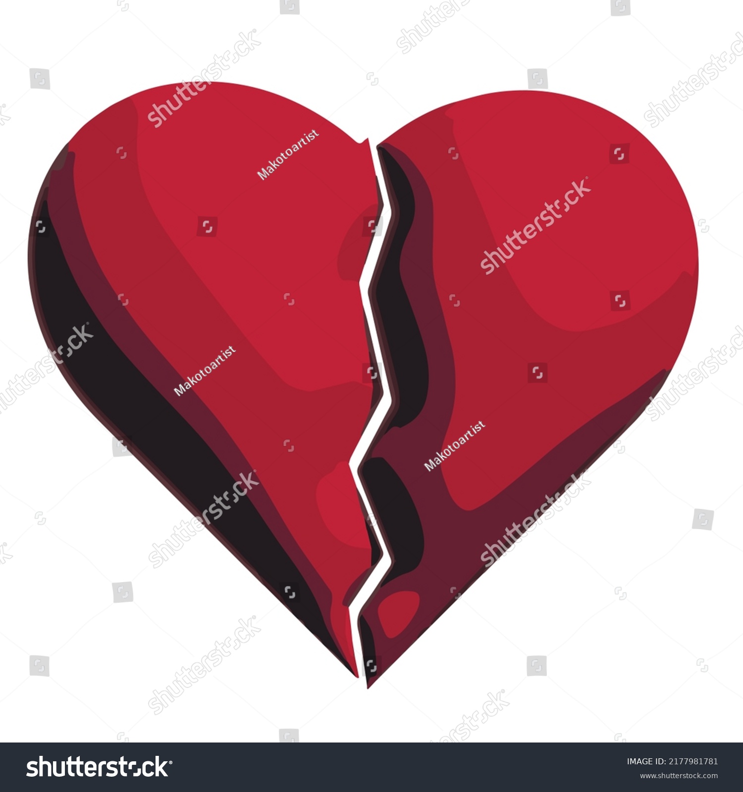 Red Heart Realistic 3d Design Icon Stock Vector (Royalty Free ...