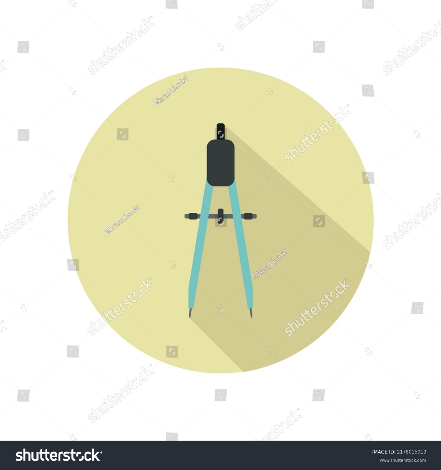 School Compass Icon Illustrated Vector Stock Vector (Royalty Free ...