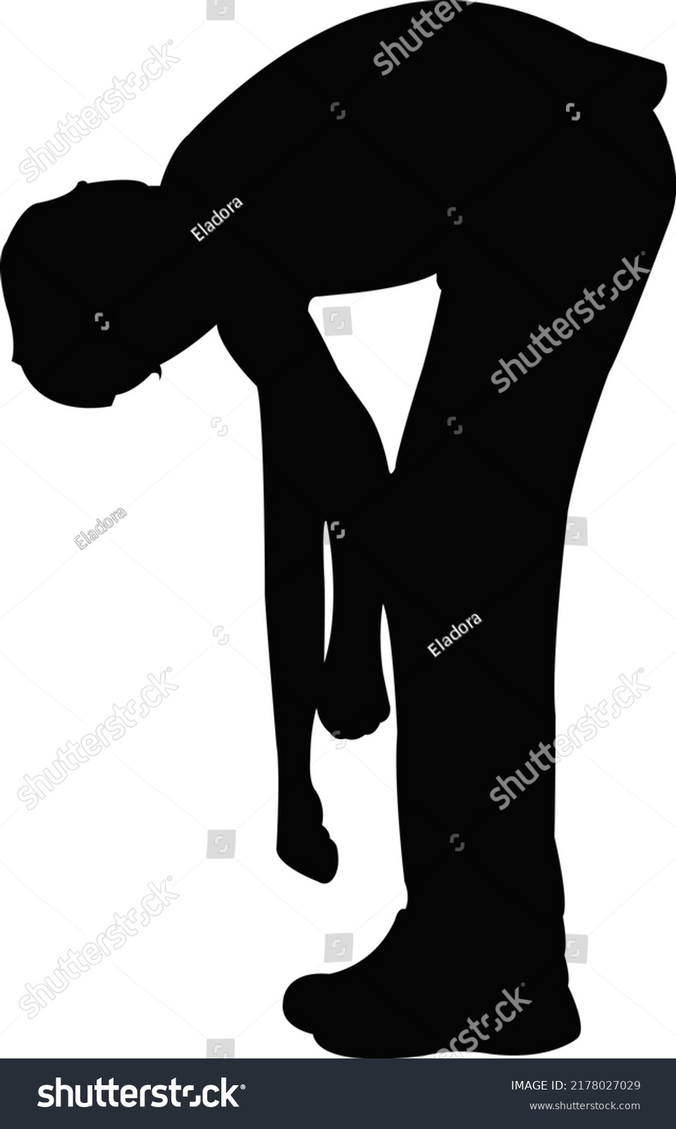 Boy Body Silhouette Vector Stock Vector (Royalty Free) 2178027029 ...