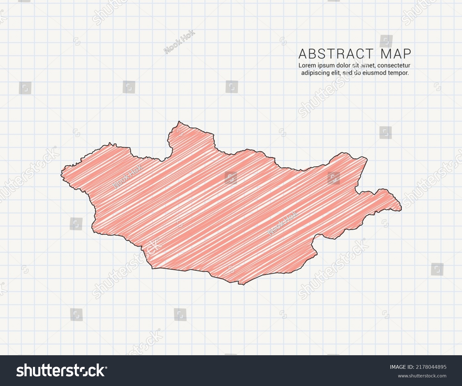 Mongolia Map Vector Color Silhouette Chaotic Stock Vector Royalty Free   Stock Vector Mongolia Map Of Vector Color Silhouette Chaotic Hand Drawn Scribble Sketch On Grid Paper 2178044895 