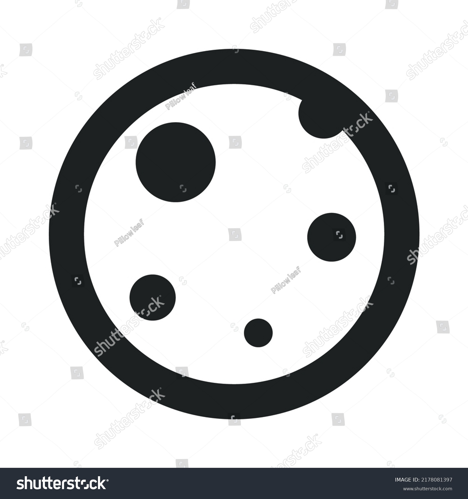 Full Moon Outline Witicon Stock Vector (Royalty Free) 2178081397 ...