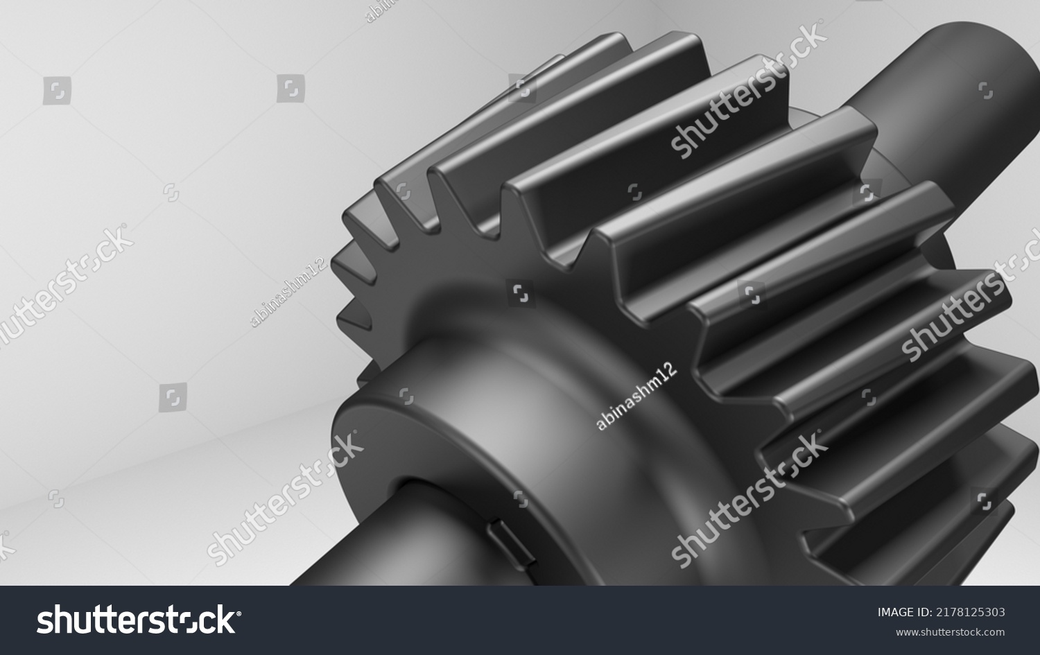 Helical Gear Teeth Profile Black Gear Stock Illustration 2178125303 ...