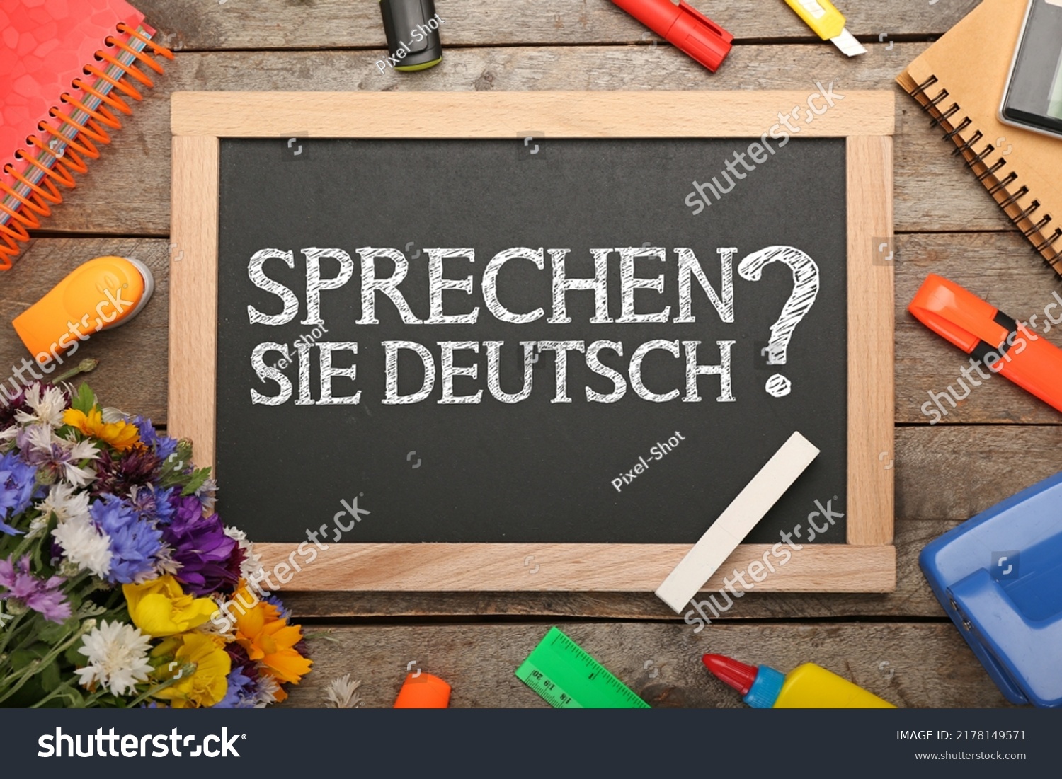 Chalkboard Text Sprechen Sie Do You Stock Photo 2178149571 | Shutterstock