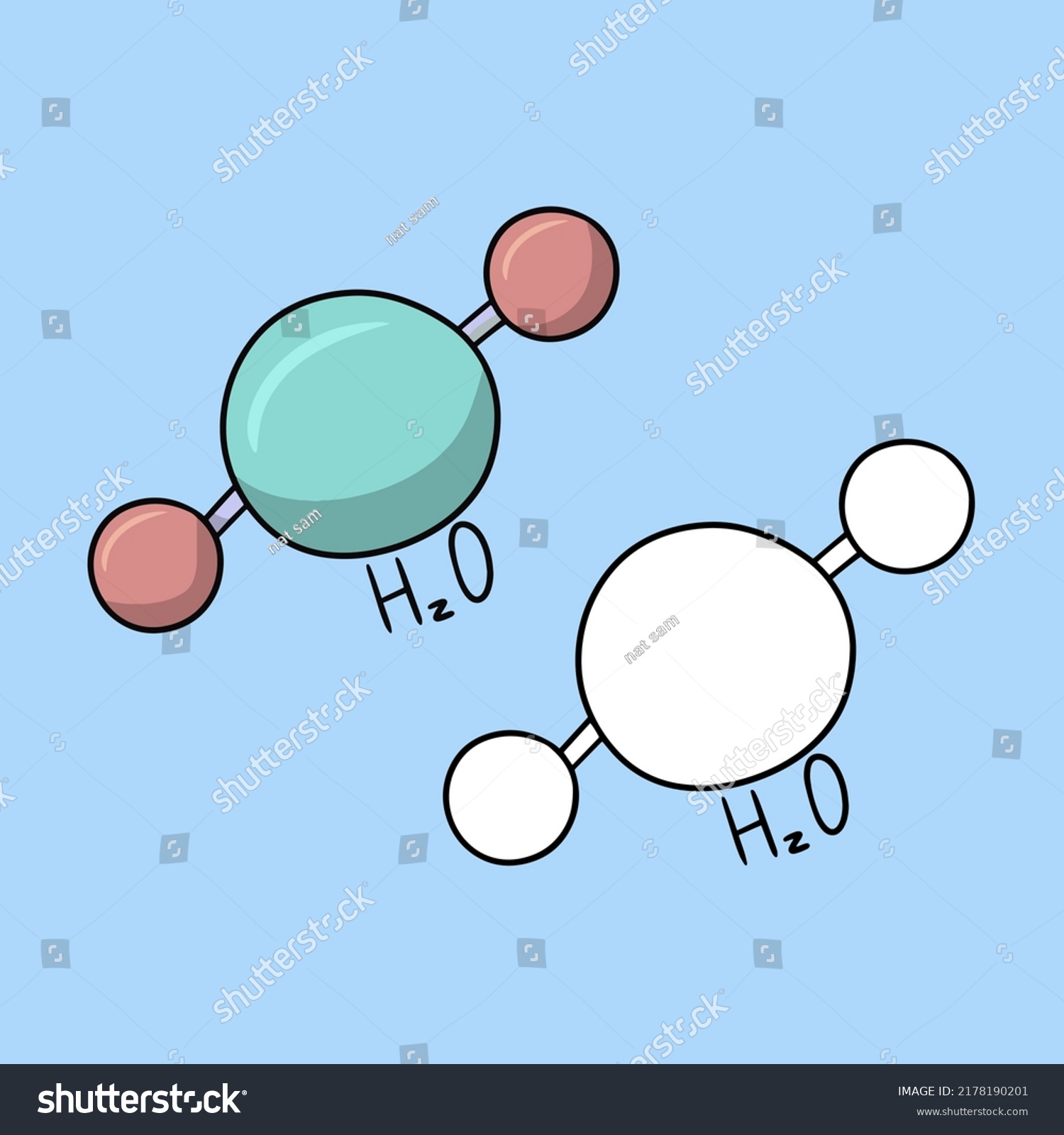 Set Pictures Diagram Structure Water Molecule Stock Vector Royalty Free Shutterstock