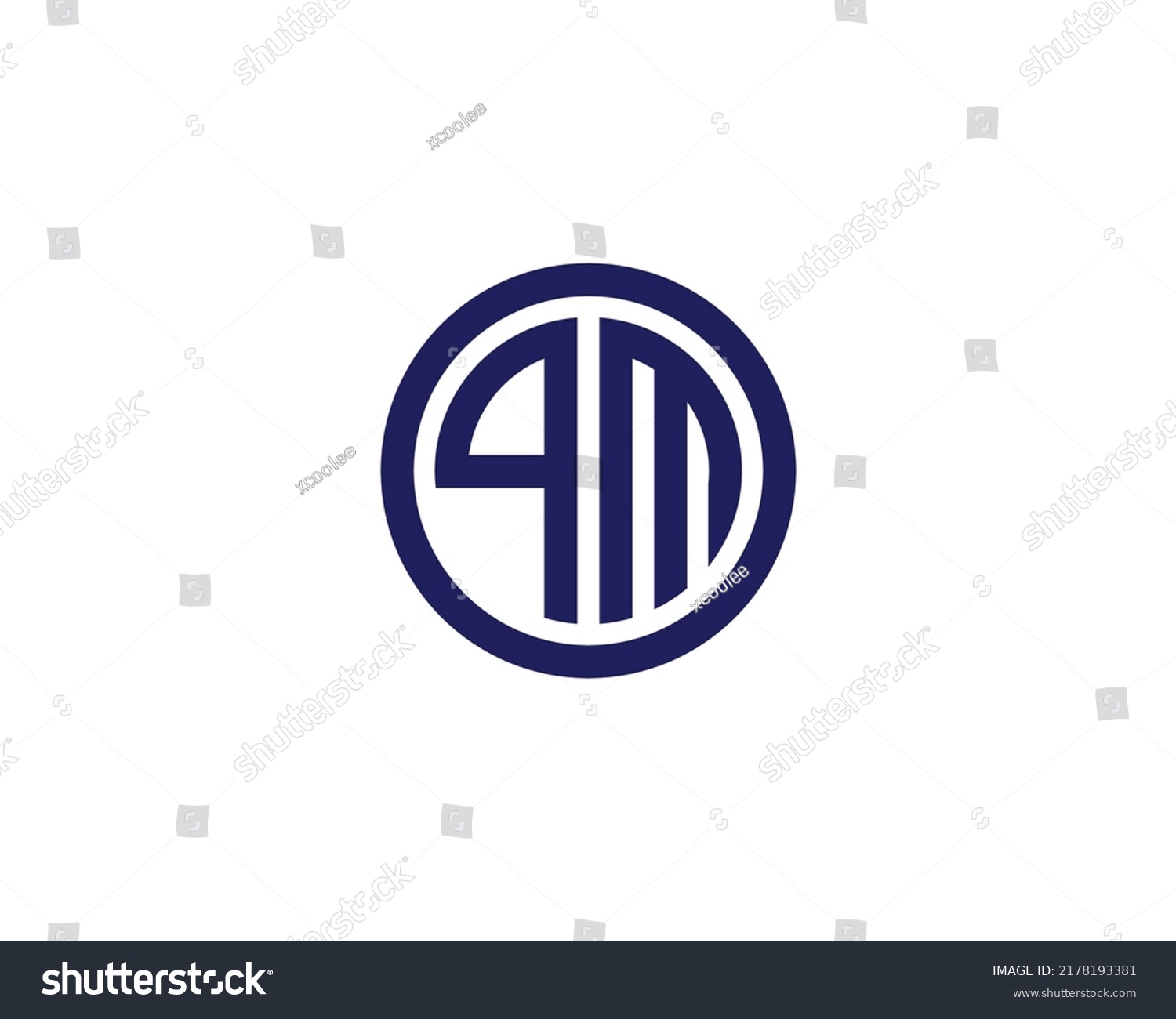 Qm Logo Design Vector Template Stock Vector (Royalty Free) 2178193381 ...