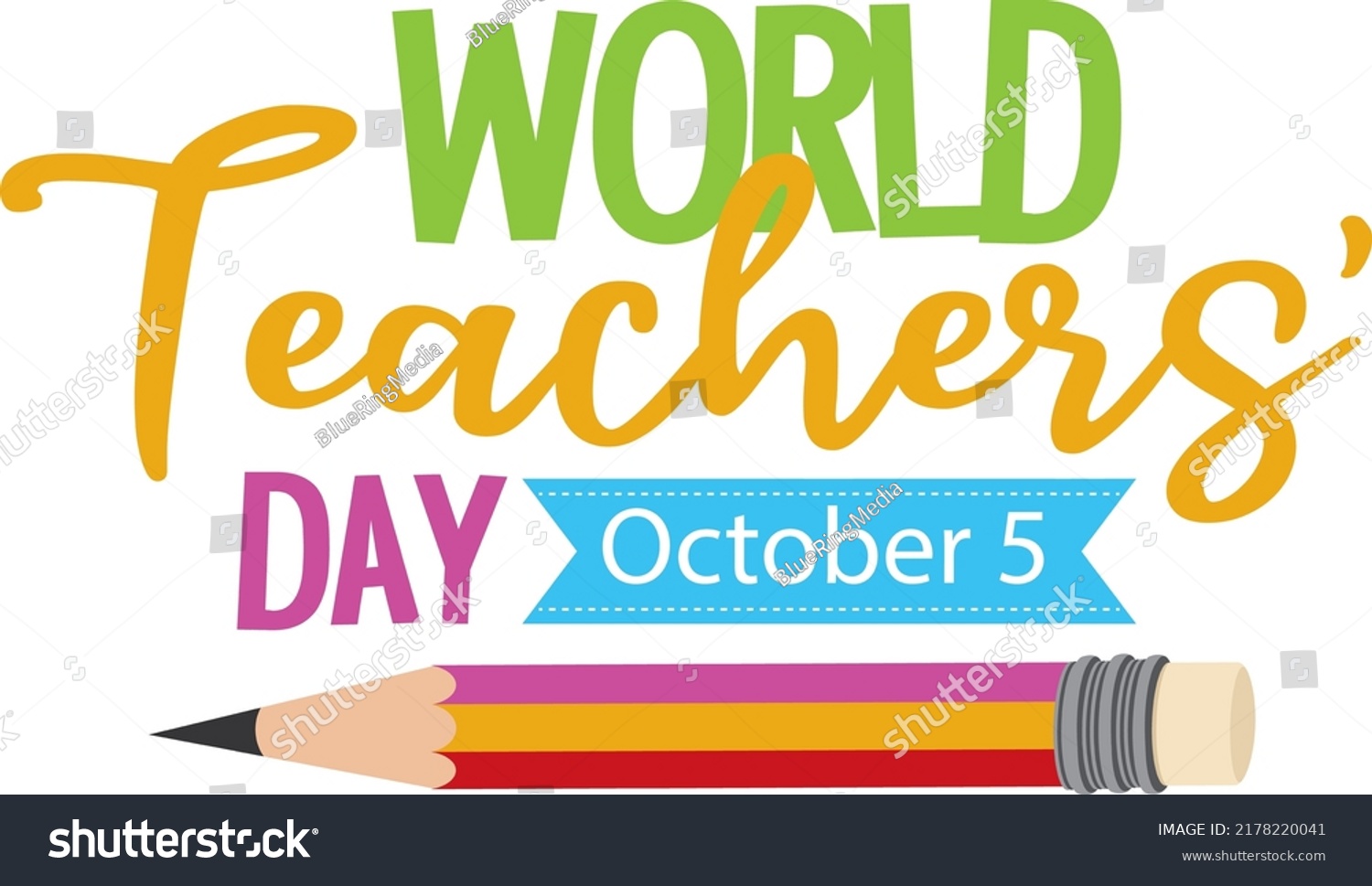 World Teachers Day Logo Banner Design Stock Vector (Royalty Free ...