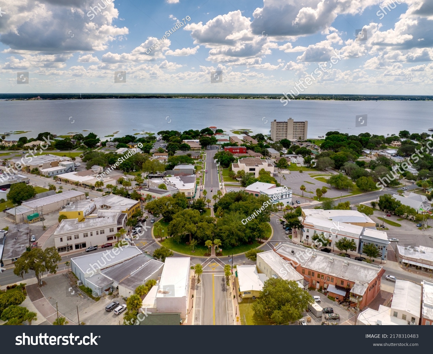 Aerial View Downtown Seabring Florida Usa Stock Photo 2178310483 ...