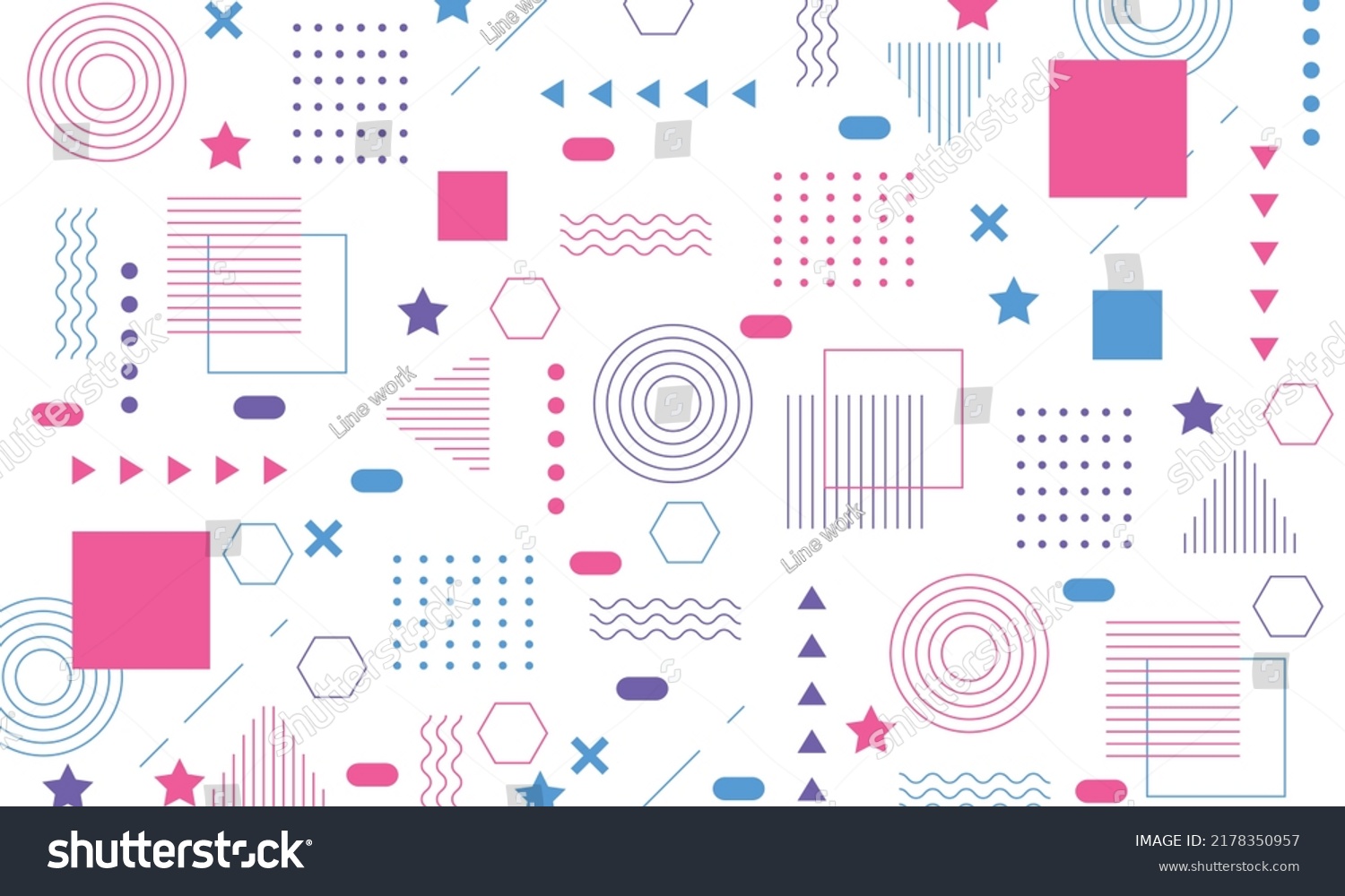 Flat Geometric Models Background Design Stock Vector (Royalty Free ...