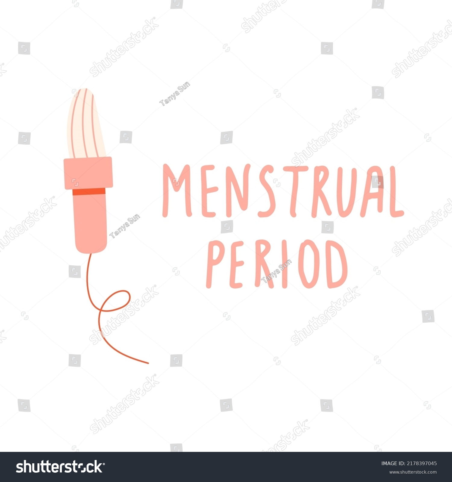 Female Tampon Regular Menstrual Cycle Concept Stock Vector Royalty Free 2178397045 Shutterstock 3979