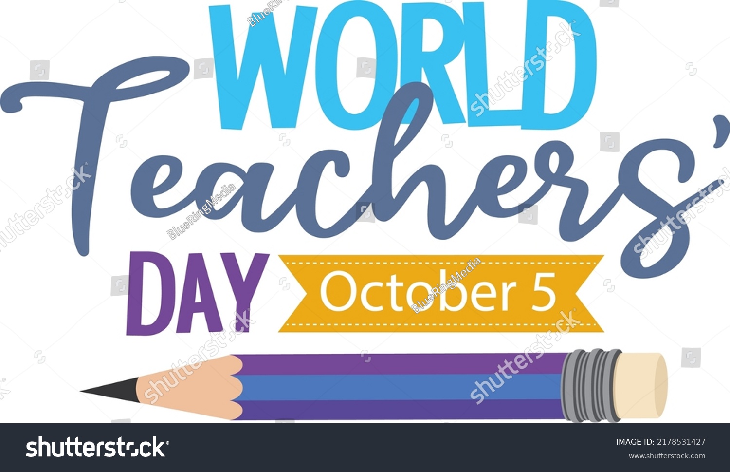 World Teachers Day Logo Banner Design Stock Vector (royalty Free 