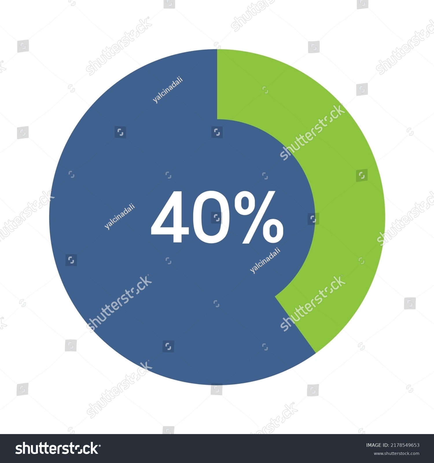 40 Percent Circle Percentage Diagram Vector Stock Vector (Royalty Free ...