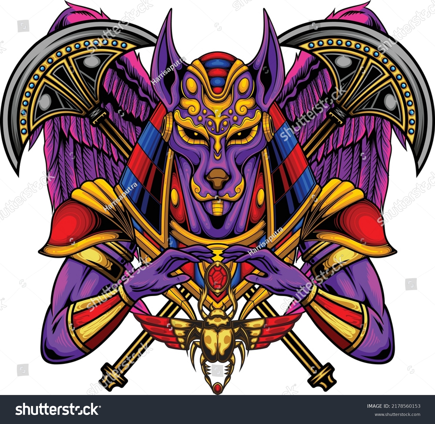 Anubis Illustration Premium Quality Stock Vector Stock Vector (Royalty ...