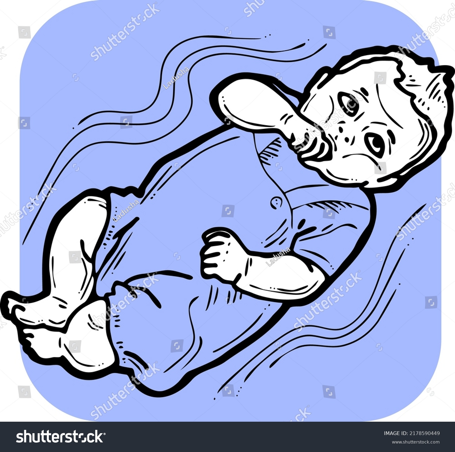 baby-laying-moving-arms-legs-nice-stock-vector-royalty-free