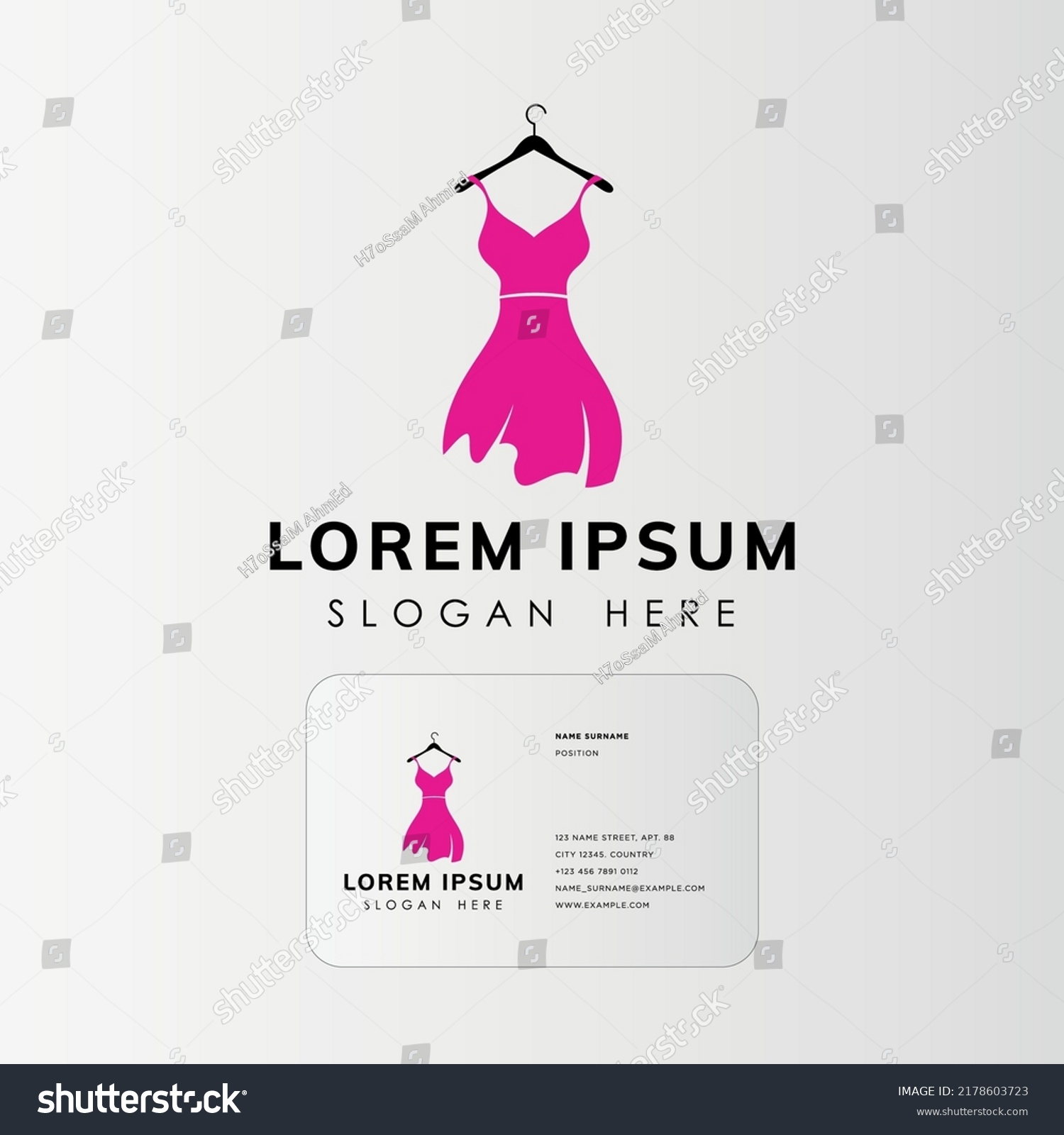 Beautiful Dress Woman Logo Simple Creative Stock Vector (Royalty Free ...