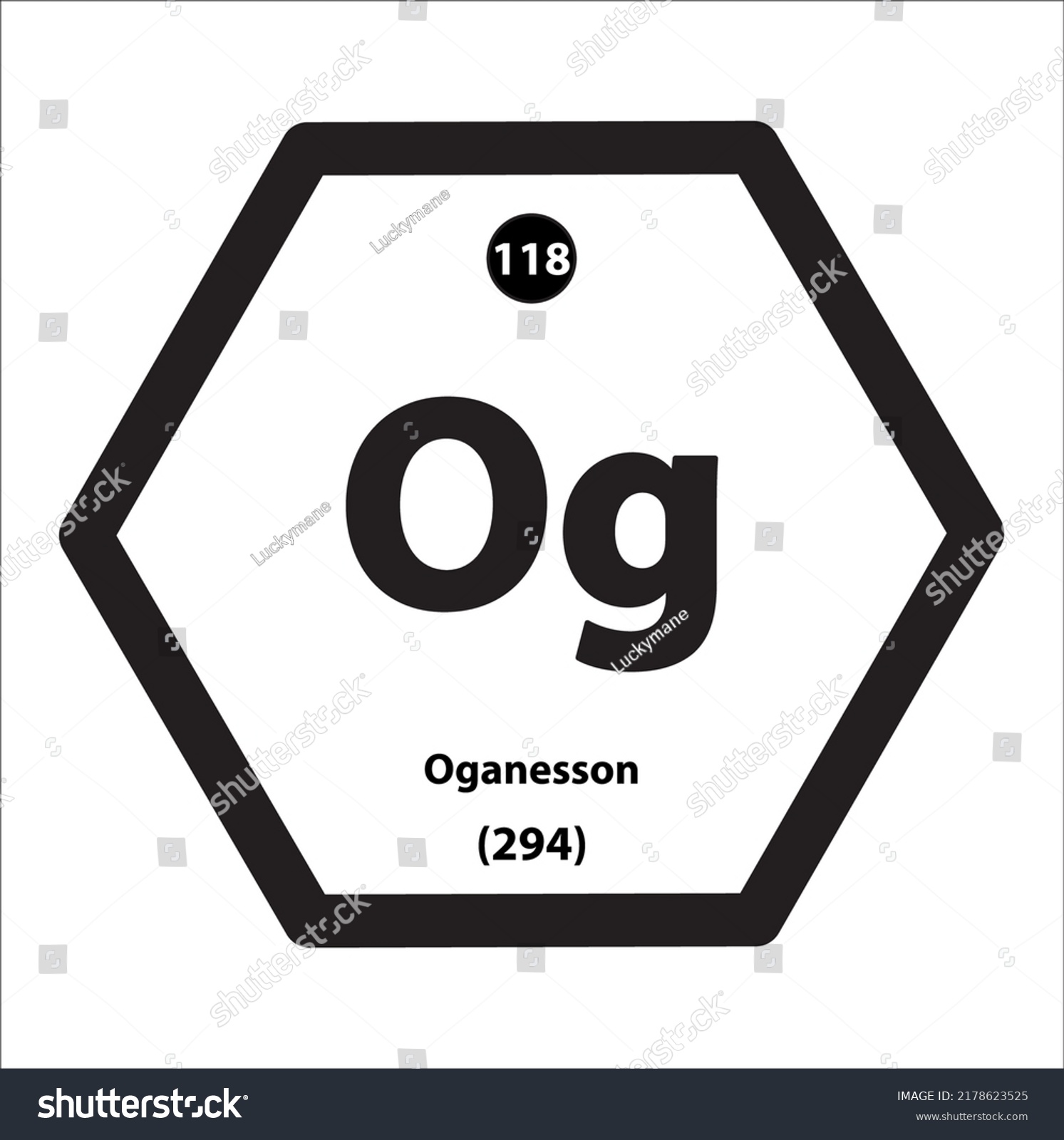 Icon Structure Oganesson Og Chemical Element Stock Vector (Royalty Free ...