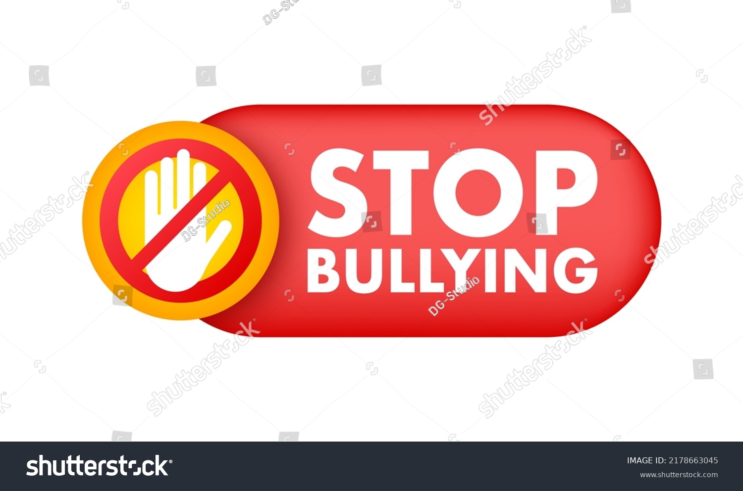 Stop Bullying Sign Cyber Protection Social Stock Vector (Royalty Free ...