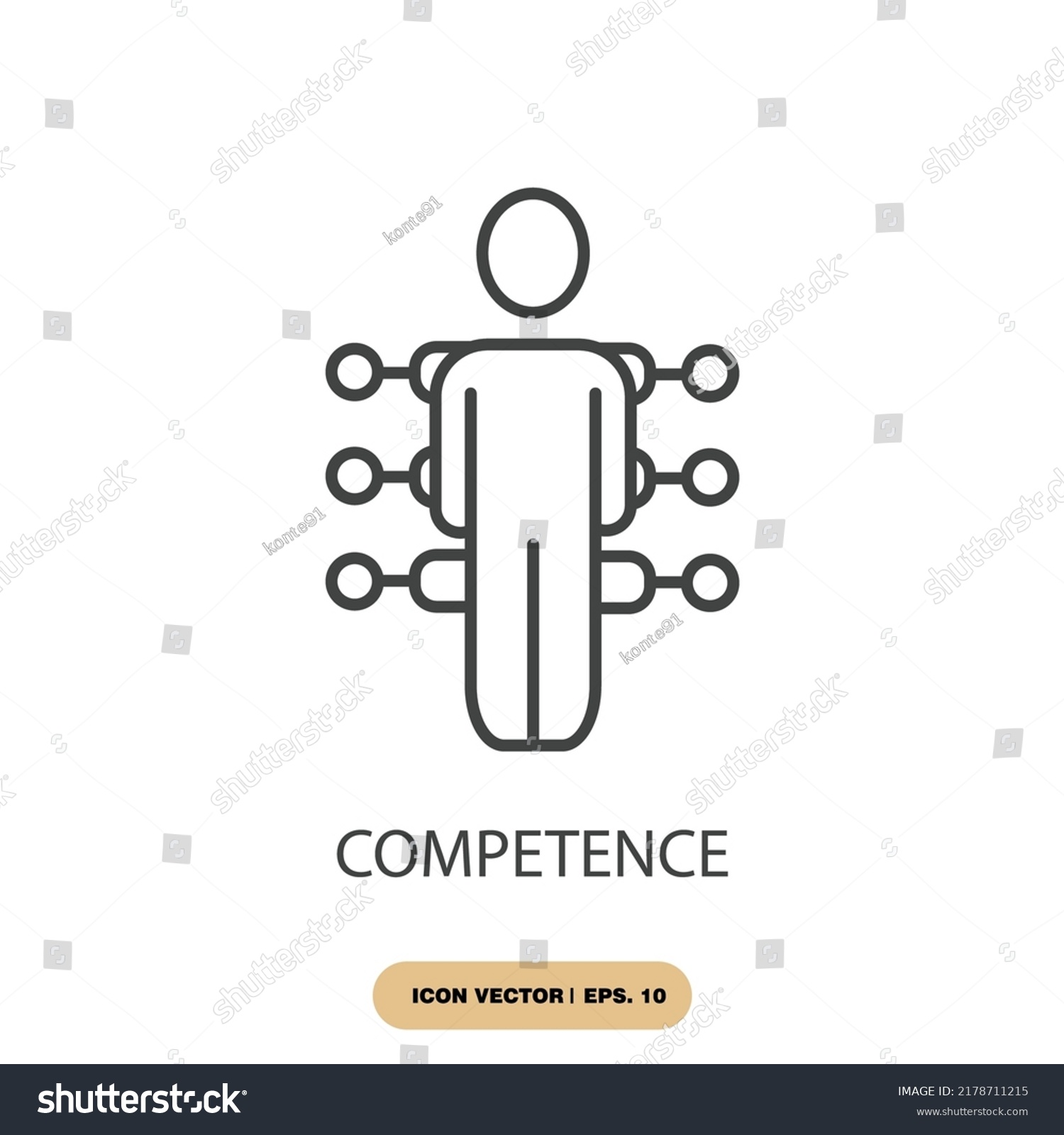 Competence Icons Symbol Vector Elements Infographic Stock Vector ...