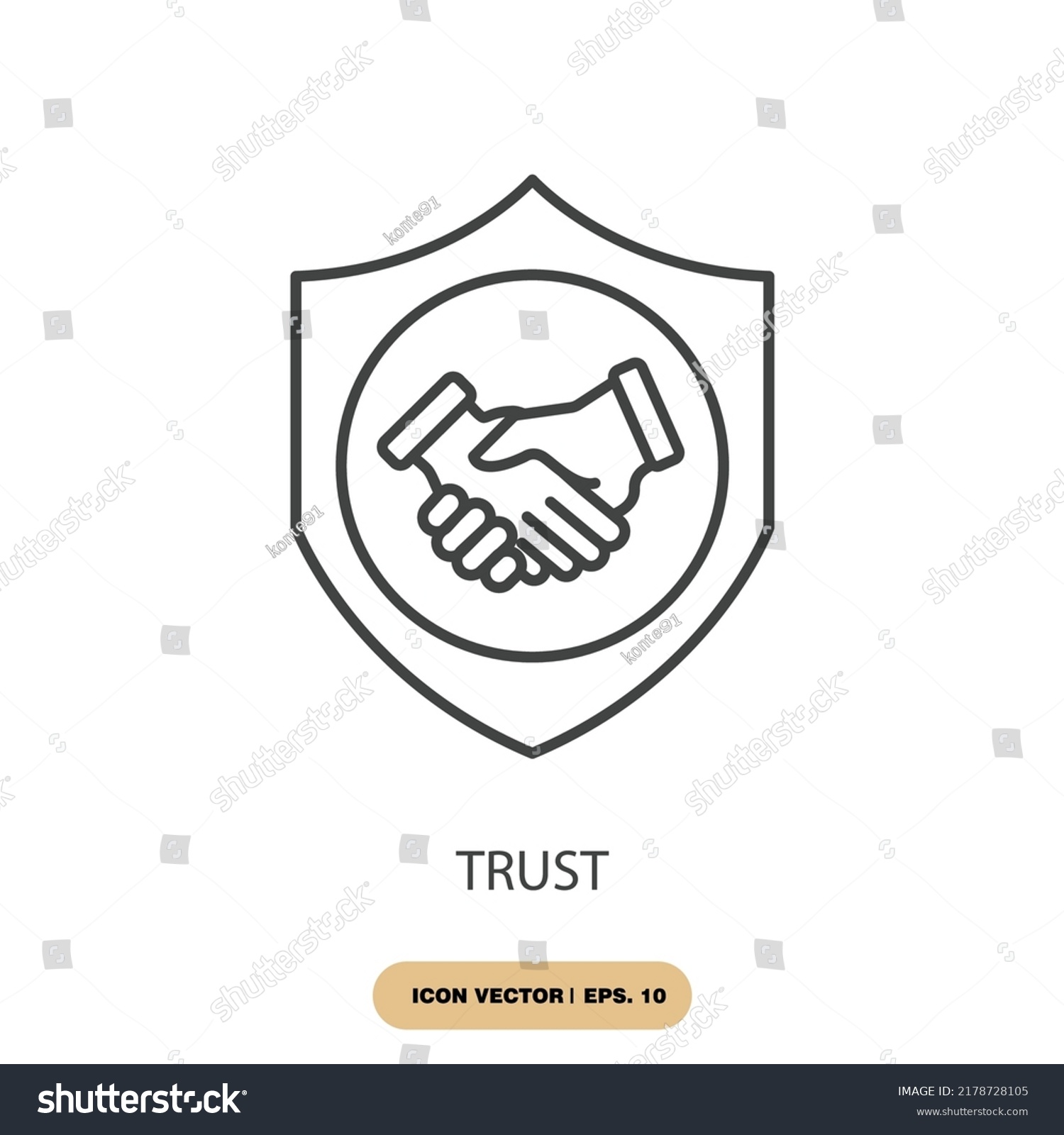 Trust Icons Symbol Vector Elements Infographic Stock Vector (Royalty ...