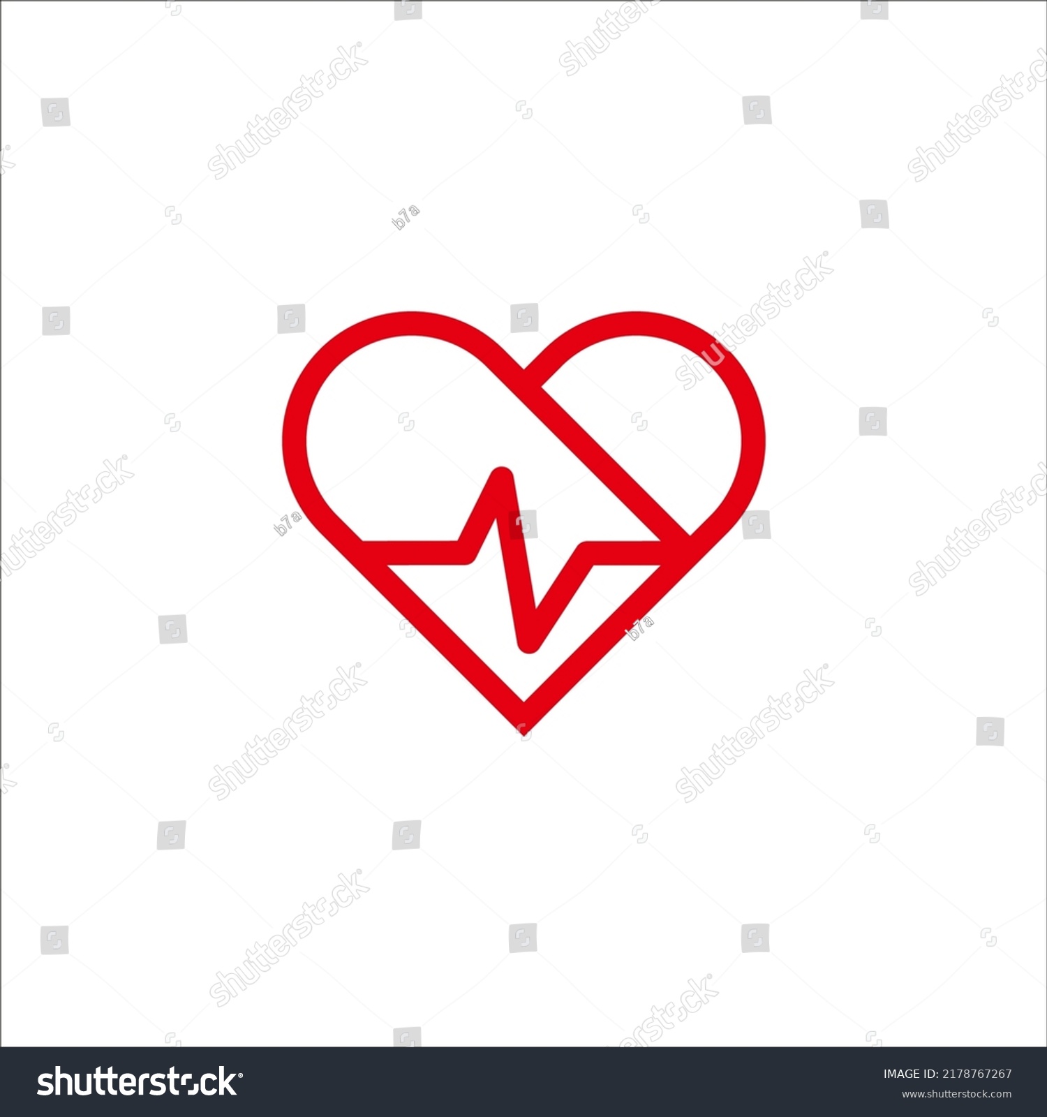 Heart Ekg Logo Design Vector Sign Stock Vector (Royalty Free ...