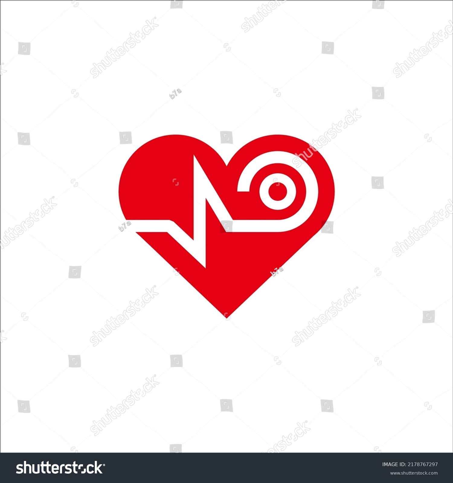 Heart Ekg Logo Design Vector Sign Stock Vector (Royalty Free ...