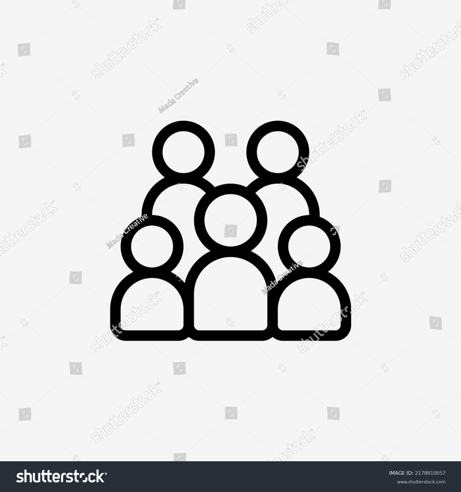 People Icon Line Style Vector Illustration Stock Vector (Royalty Free ...