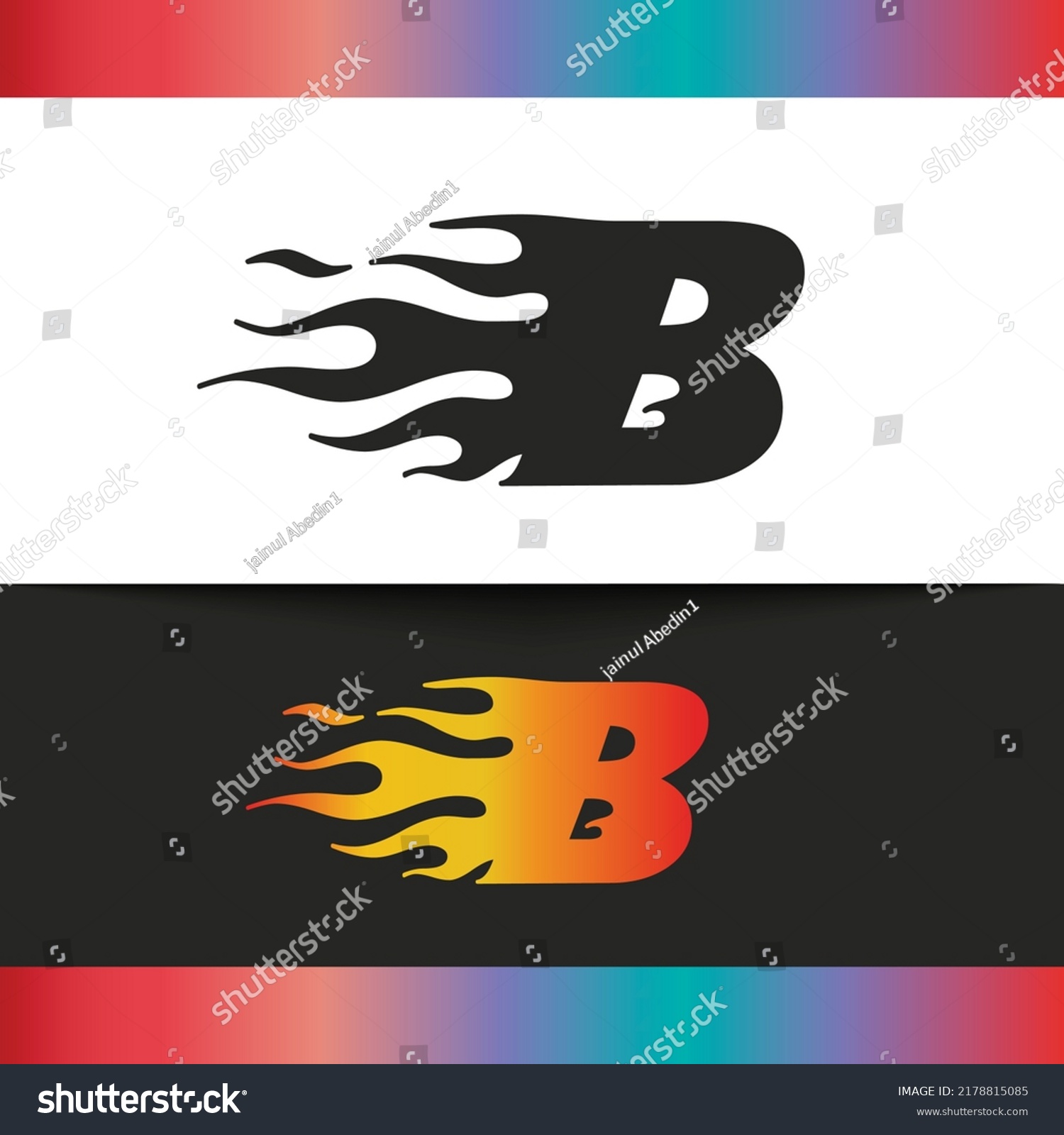 B Letter Logo Fire Flames Logo Stock Vector (Royalty Free) 2178815085 ...