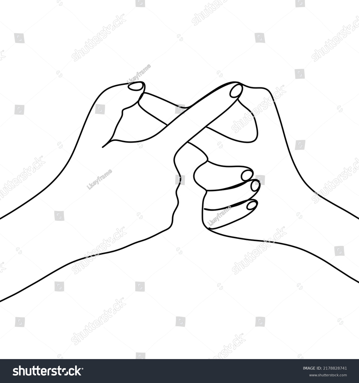 Two Hands Folded Symbol Infinity Illustration Stock Illustration ...