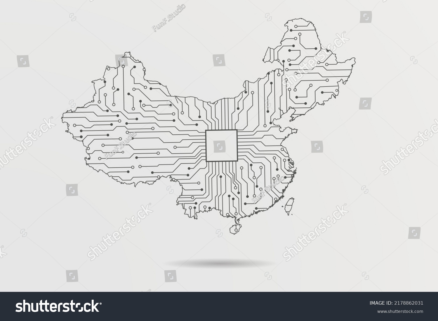 China Map World Map Vector Template Stock Vector (Royalty Free ...