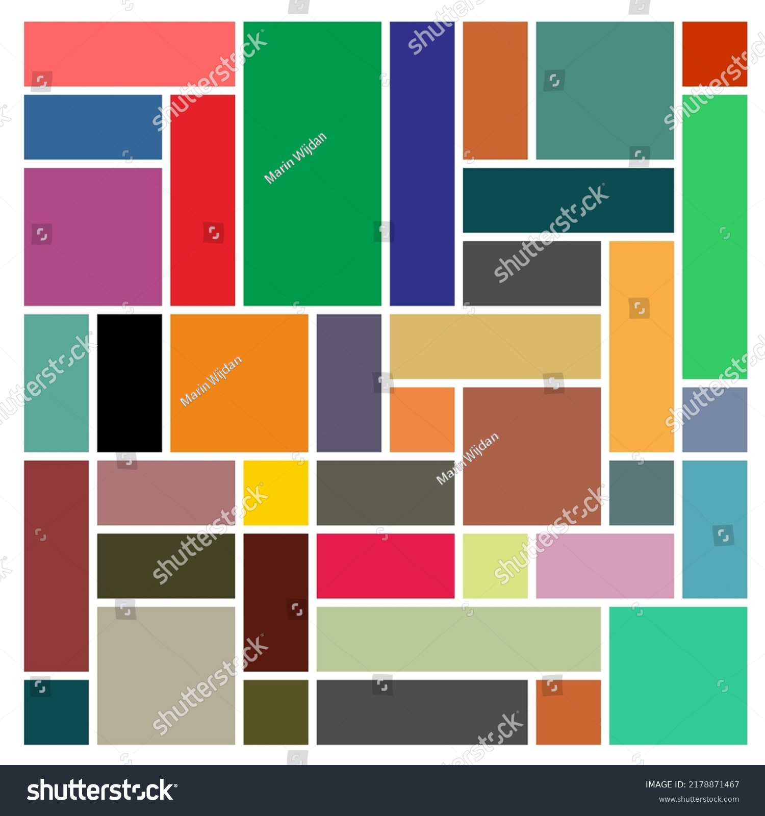 Colorful Rectangle Pattern Background Art Stock Vector (Royalty Free ...