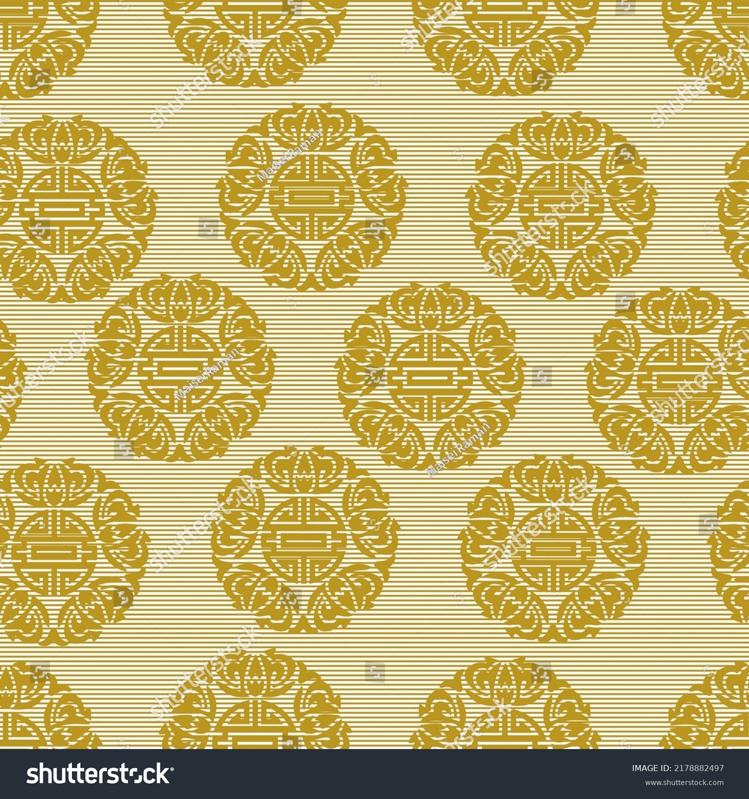 Golden Chinese Pattern Seamless Background Fabrics Stock Vector Golden Chinese Pattern Seamless Background Fabrics Stock Vector