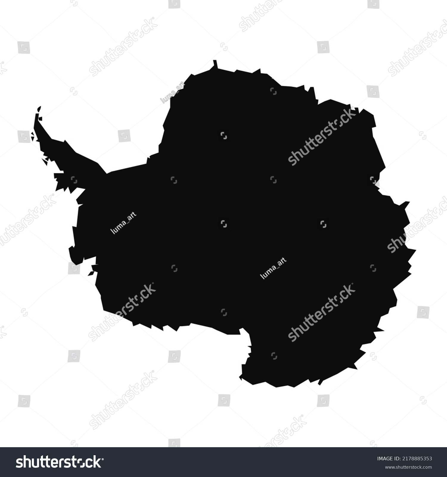 Map Antarctica High Quality Vector Illustration Stock Vector (Royalty ...