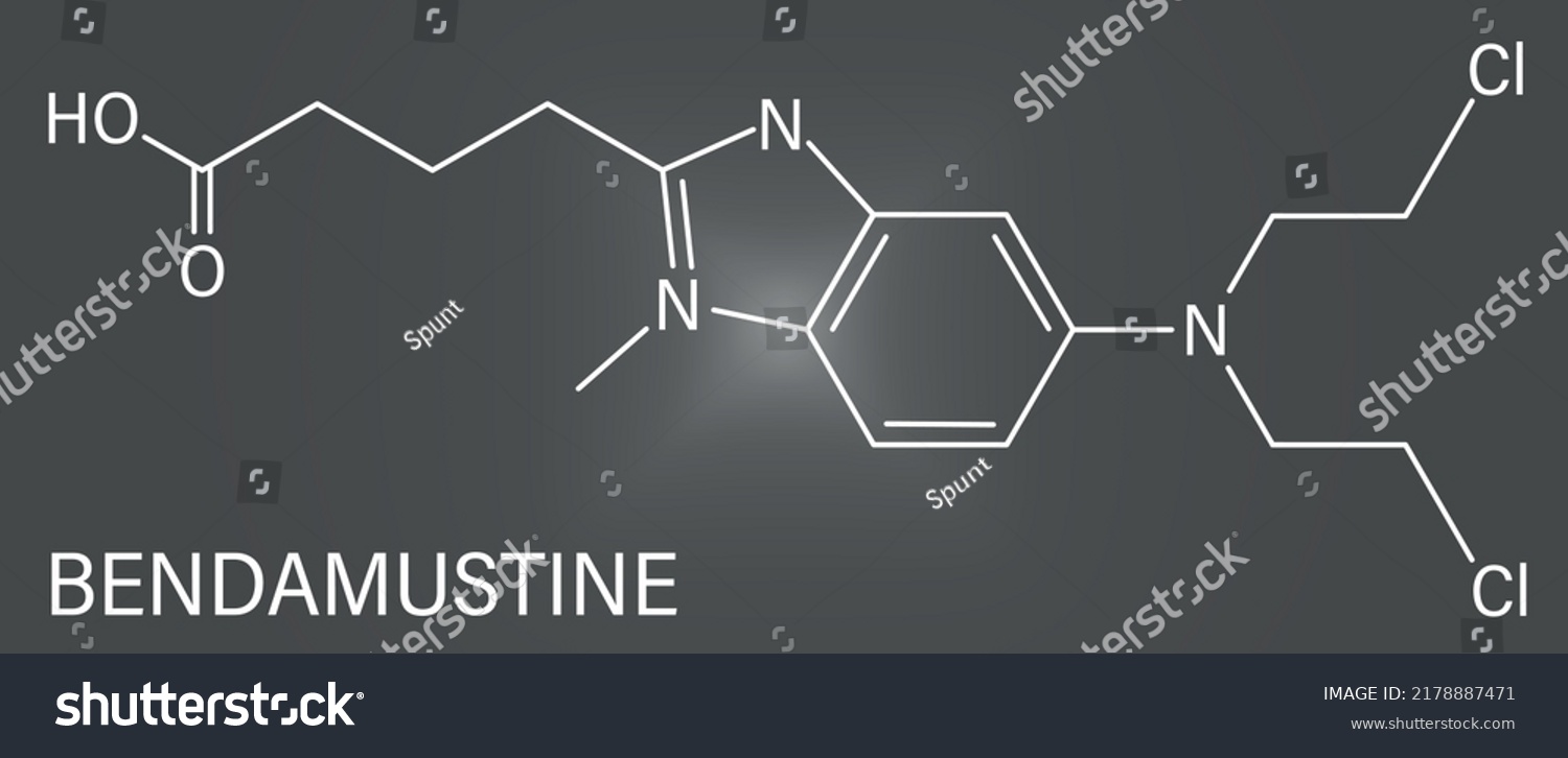 Skeletal Formula Bendamustine Cancer Chemotherapy Drug Stock Vector ...