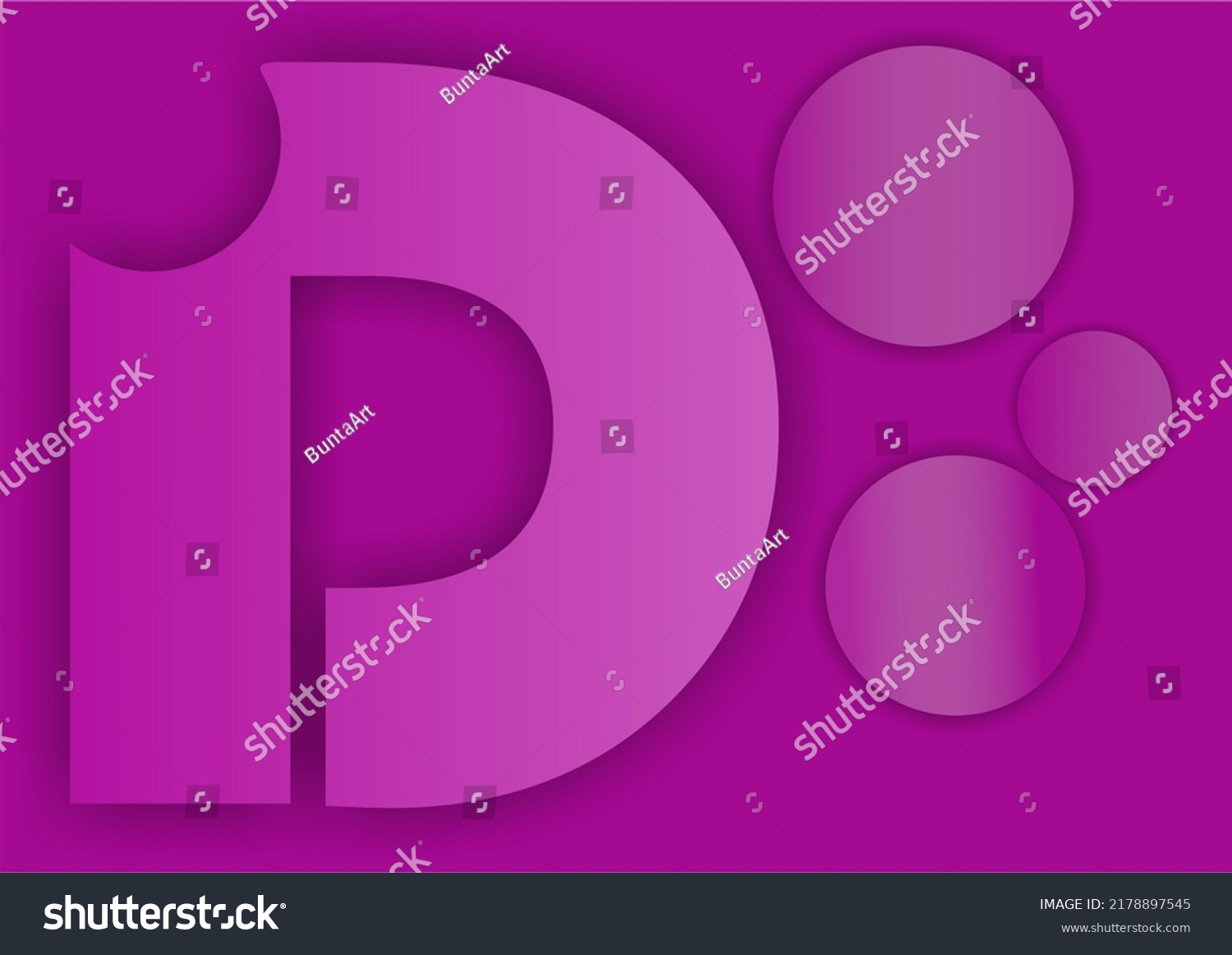 Illustration Letter D Modern Design Pattern Stock Illustration