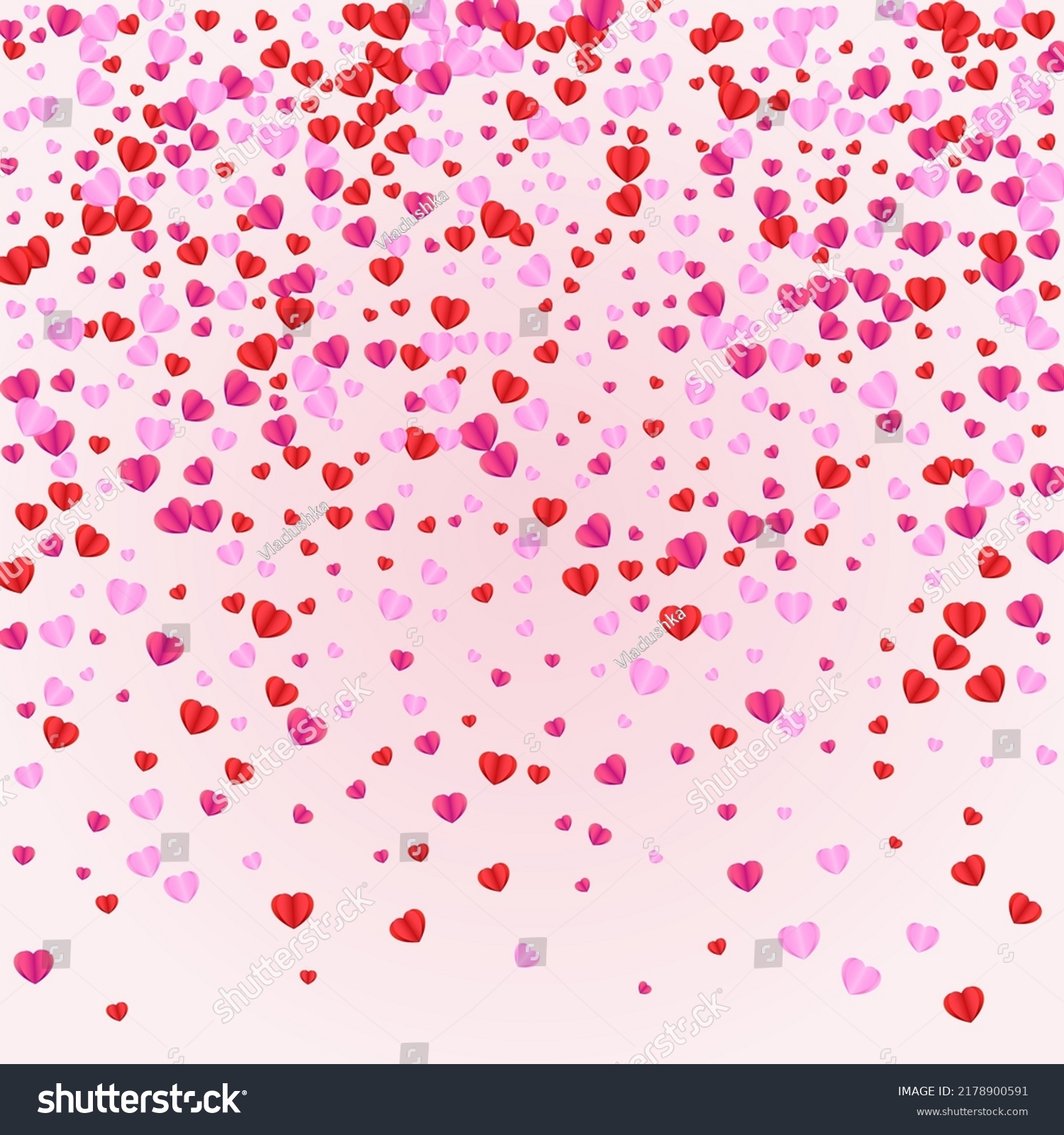 Red Confetti Background Pink Vector Blank Stock Vector (Royalty Free ...