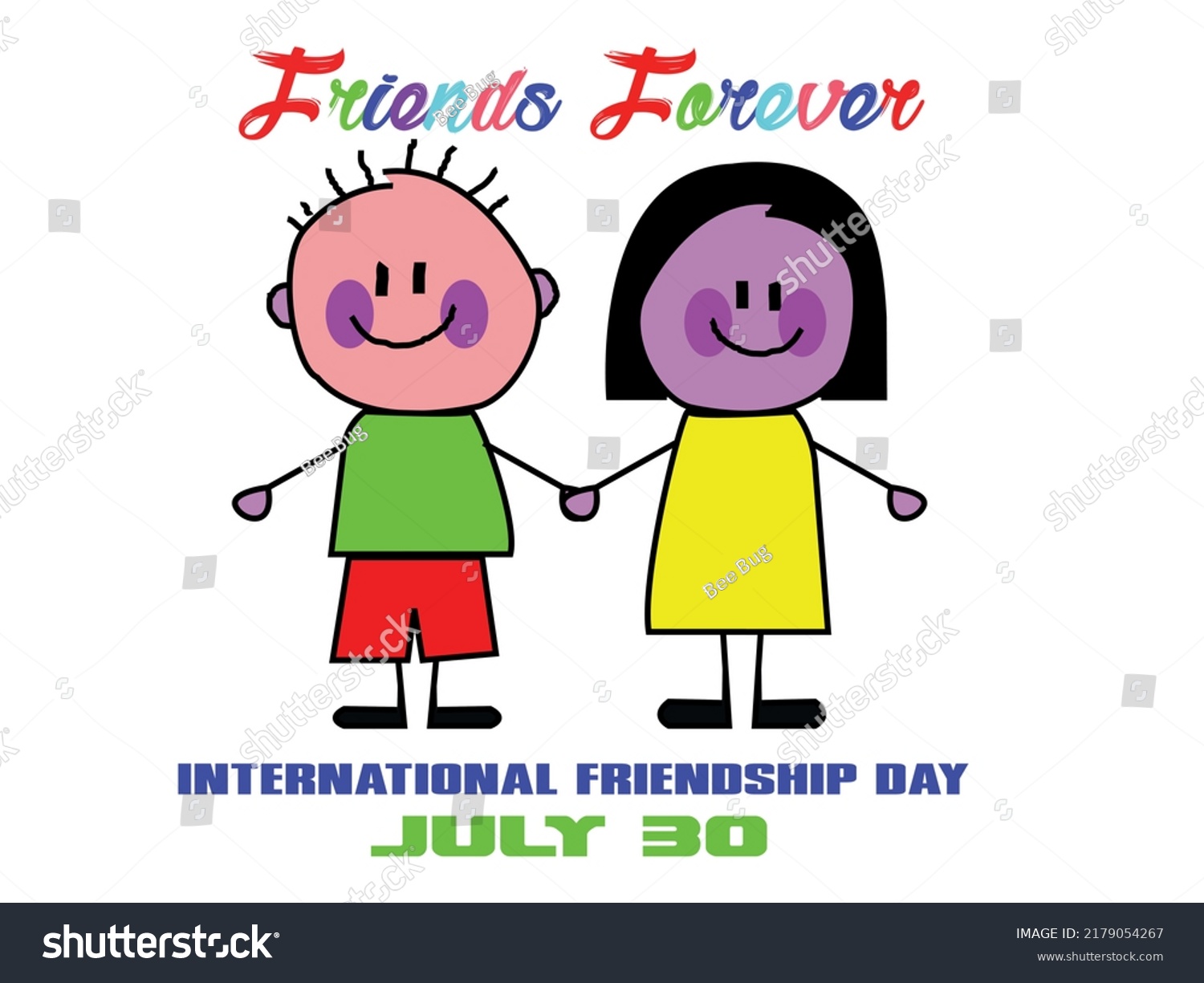 International Friendship Day July 30 World Stock Illustration ...