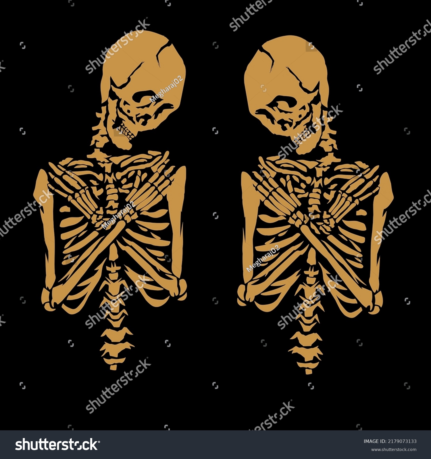 Angel Death Vector Skeleton Cross Hands Stock Vector (Royalty Free ...