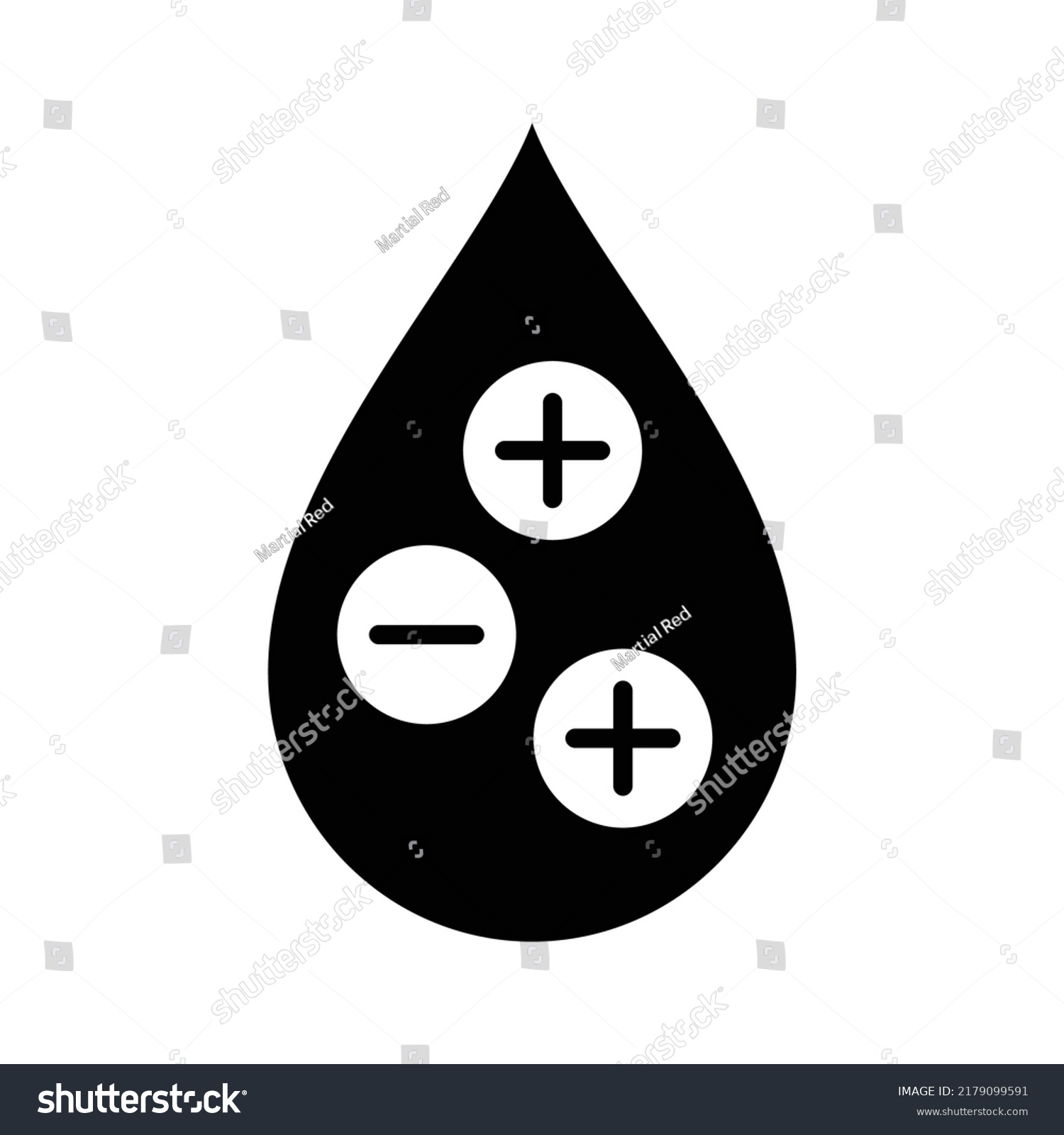 Electrolytes Positive Negative Ions Flat Vector Stock Vector (Royalty ...