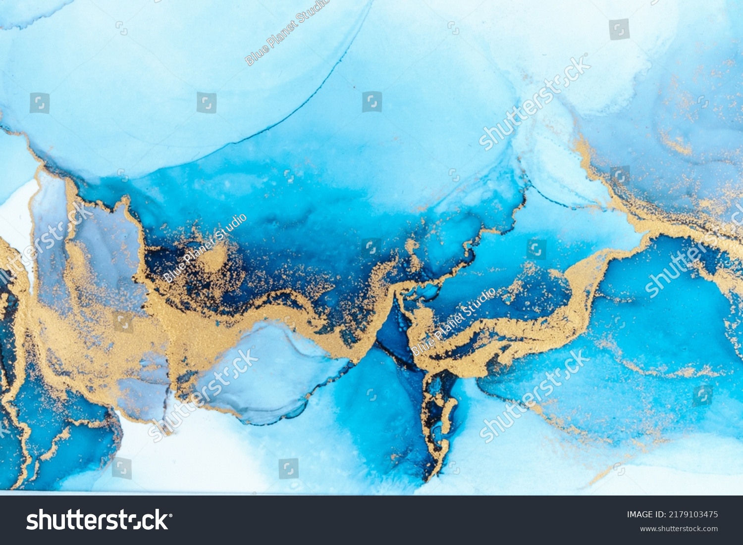 Luxury Blue Abstract Background Marble Liquid Stock Photo 2179103475 ...