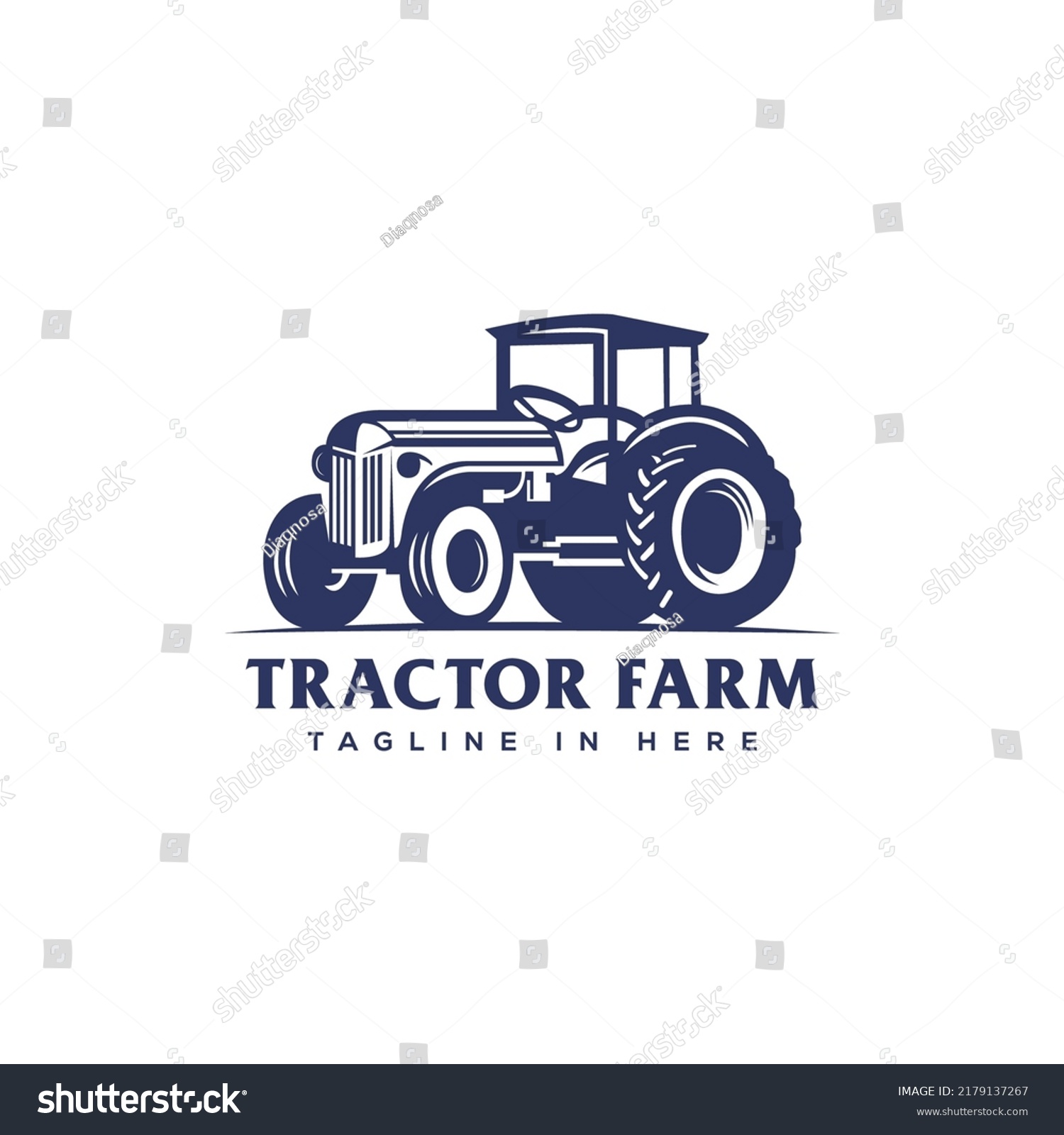 Agriculture Tractor Farm Logo Template Stock Vector (Royalty Free ...