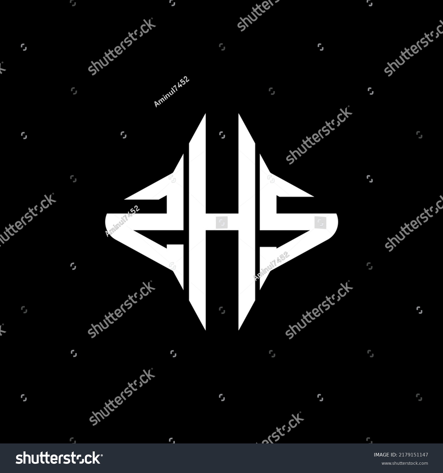 Zhs Letter Logo Creative Design Vector Stock Vector (Royalty Free ...