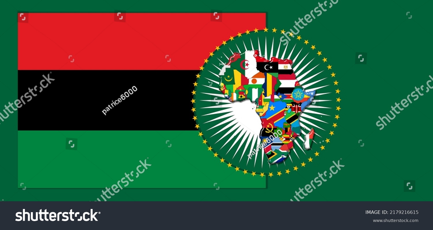 Pan African Flag Map Flags African Stock Illustration 2179216615 Shutterstock 